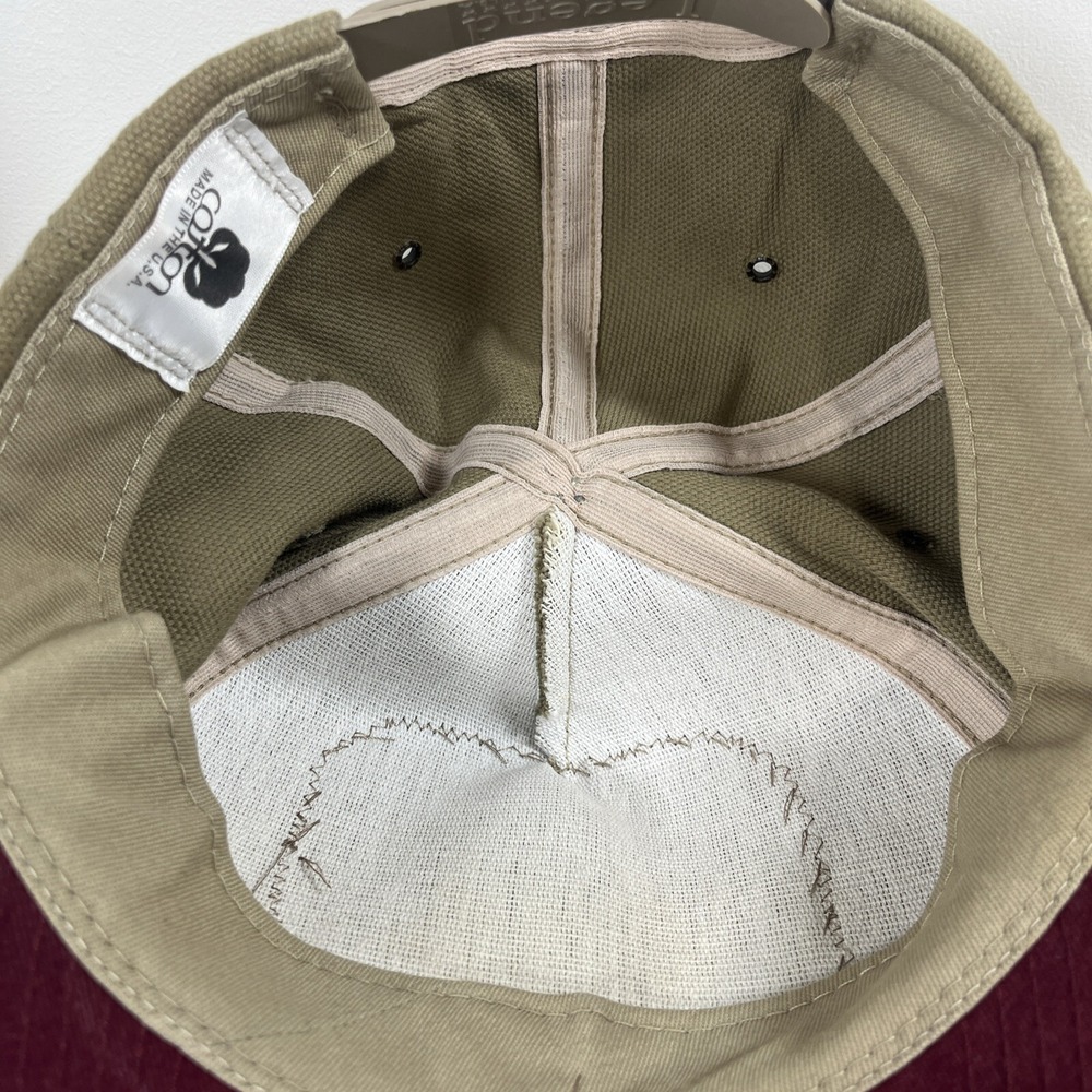 Vintage Cotton Brand Butterfly Embroidered Logo Cap Hat Adj. Mens Made USA - Picture 9 of 11